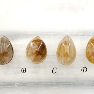 Polished Rutile Quartz Cabochon - Venus Hair Stone