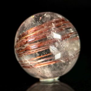 Red Rutile Quartz Cabochon , Flashy Natural Gemstone