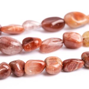 7-10MM Multicolor Rutilated Quartz Pebble Chips Beads Grade A Genuine Natural Gemstone Loose Beads 15.5" / 7.5" Bulk Lot Options (117263)