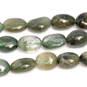 7-9mm Green Rutilated Quartz Beads Pebble Nugget Grade Aa Genuine Natural Gemstone Beads 15.5"/7.5" Bulk Lot Options (108434)