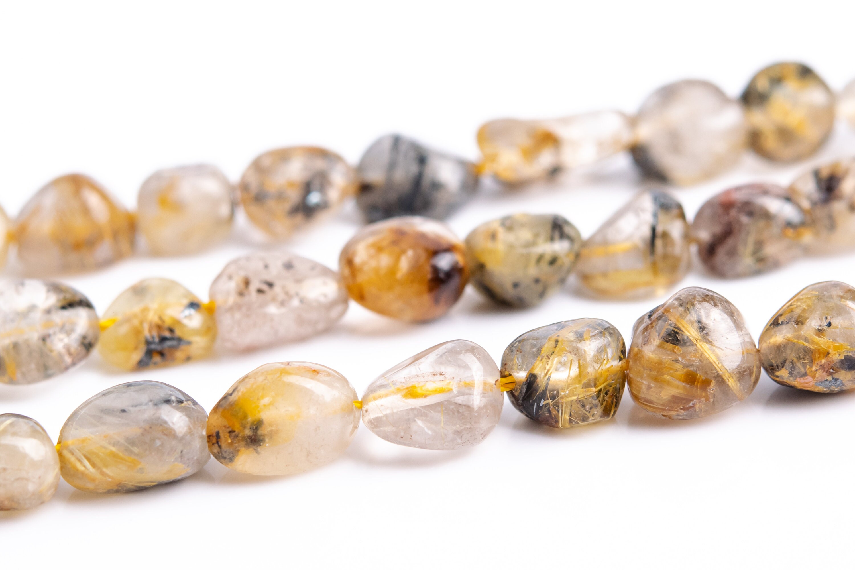 7x6mm Titanium Golden Rutile Quartz Beads Pebble Chips Grade A Genuine Natural Gemstone Loose Beads 15" / 7.5" Bulk Lot Options (117432) 7x6mm Titanium Golden Rutile Quartz Beads Pebble Chips Grade A Genuine Natural Gemstone Loose Beads 15" / 7.5" Bulk Lot Options (117432)