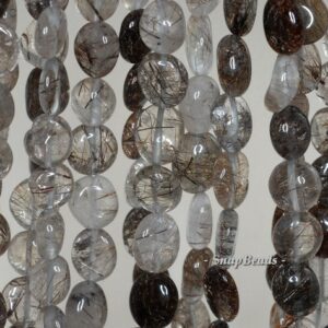 Bronze Acicular Rutile Quartz Gemstone Grade A Pebble Chips Loose Beads 16 inch Full Strand (90187052-106B)