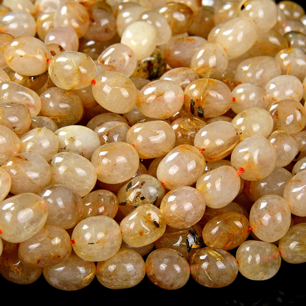 Natural Golden Rutilated Quartz Gemstone Grade A Pebble Nugget 9-10mm 10-11mm 11-12mm 12-13mm 13mm Loose Beads (d198) Natural Golden Rutilated Quartz Gemstone Grade A Pebble Nugget 9-10mm 10-11mm 11-12mm 12-13mm 13mm Loose Beads (d198)