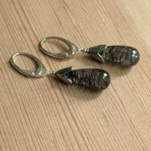 Black Rutilated Quartz Earrings