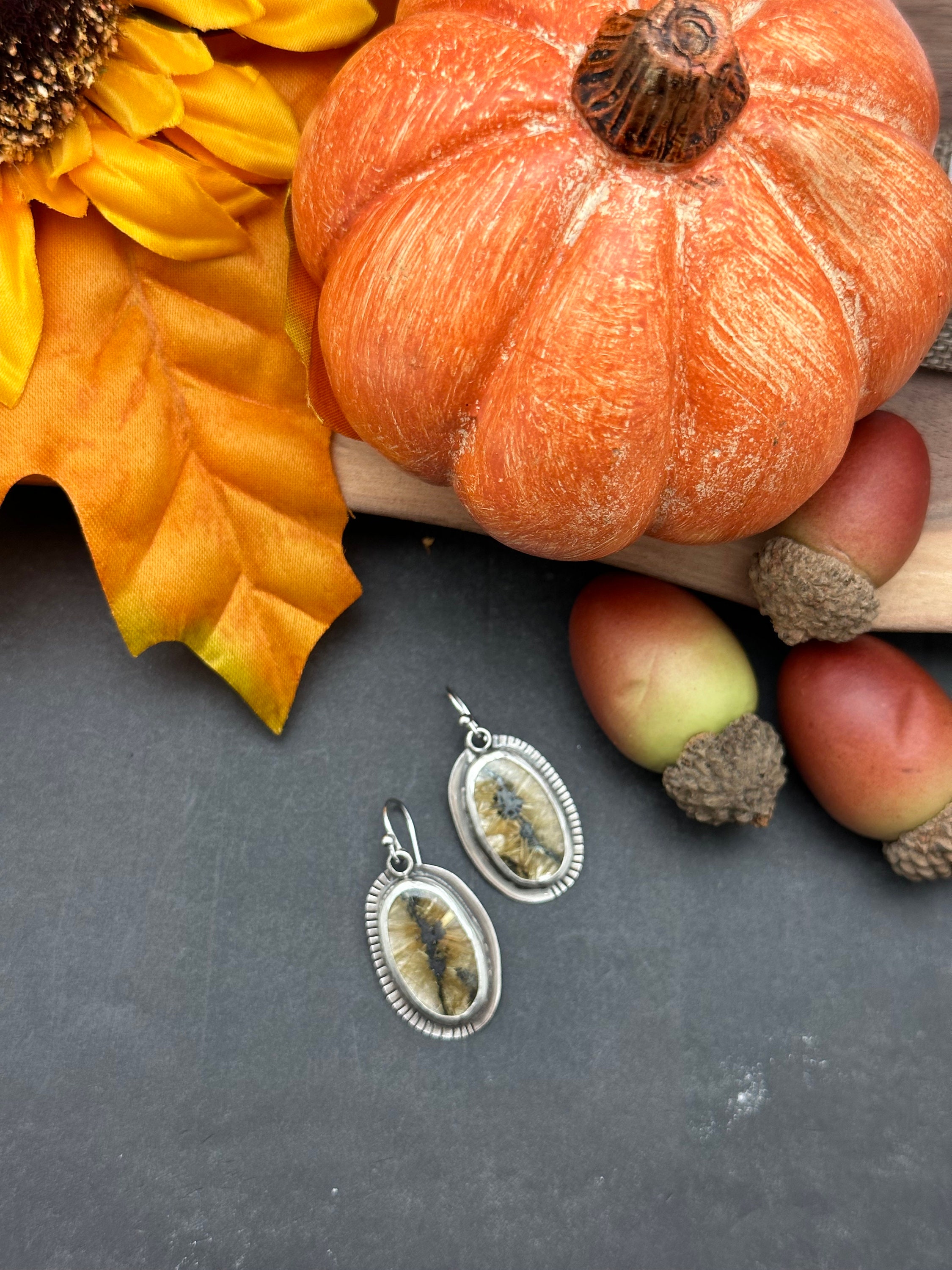 Brazilian Star Rutilated Quartz Earrings