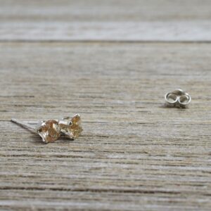 Red Rutile Quartz Gemstone Minis - Stud Earrings (sterling Silver) - Natural Faceted Gemstone - 4 Mm