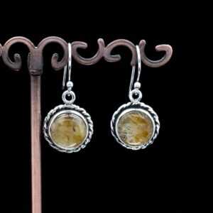 Sterling Silver Rutilated Quartz Earrings