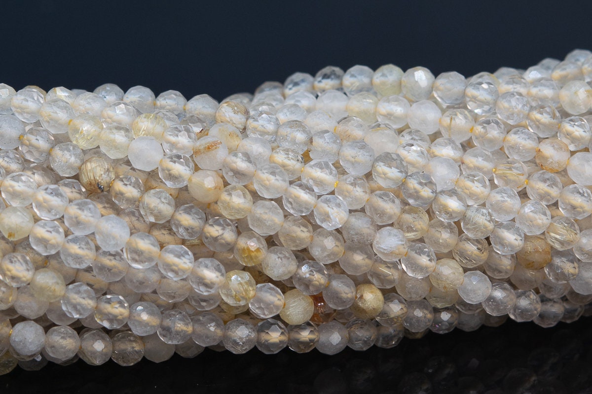 2mm Gold Rutile Quartz Beads Grade A Genuine Natural Gemstone Full Strand Faceted Round Loose Beads 15" Bulk Lot Options (110692-3220) 2mm Gold Rutile Quartz Beads Grade A Genuine Natural Gemstone Full Strand Faceted Round Loose Beads 15" Bulk Lot Options (110692-3220)