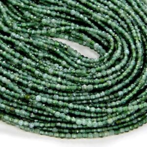 2MM Natural Green Rutilated Quartz Gemstone Grade AAA Micro Faceted Round Loose Beads 15.5 inch Full Strand (80008844-P11)