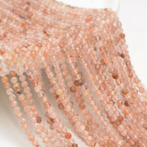 3MM Rutilated Quartz Gemstone Bronze Micro Faceted Round Grade Aa Beads 15.5inch BULK LOT 1,6,12,24 and 48 (80010187-A194)