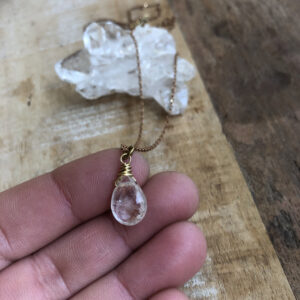 Rutilated Quartz And Brass Layering Necklace Rutilated Quartz And Brass Layering Necklace