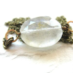 Rutilated Quartz Gemstone Necklace Jewelry Handmade In Usa Rutilated Quartz Gemstone Necklace Jewelry Handmade In Usa