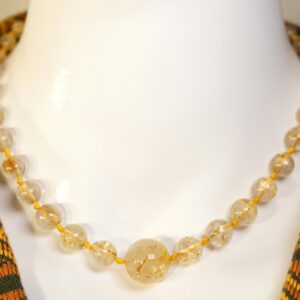 Golden Rutilated Quartz Choker • Golden Rutilated Quartz Necklace • Knotted Choker Necklace • Gift For Her • Angel Hair Quartz • 4252 Golden Rutilated Quartz Choker • Golden Rutilated Quartz Necklace • Knotted Choker Necklace • Gift For Her • Angel Hair Quartz • 4252