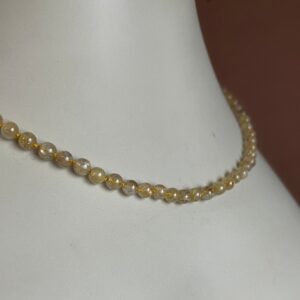 Golden Rutile Quartz Beaded Necklace, Hand Knotted Silk Necklace, Golden Rutile Quartz Beaded Necklace, Hand Knotted Silk Necklace,