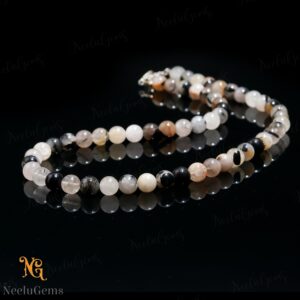 Natural Black Rutile Quartz Necklace, 8mm Black Rutilated Beads, 18" Genuine Needle Quartz Jewelry, Modern Monochrome Choker, Gift For Him Natural Black Rutile Quartz Necklace, 8mm Black Rutilated Beads, 18" Genuine Needle Quartz Jewelry, Modern Monochrome Choker, Gift For Him