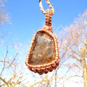 Rutile Quartz maccrame necklace, red rutile quartz, gift ideas for the crystal collector, mothers day gift ideas, fathers day gift ideas Rutile Quartz maccrame necklace, red rutile quartz, gift ideas for the crystal collector, mothers day gift ideas, fathers day gift ideas