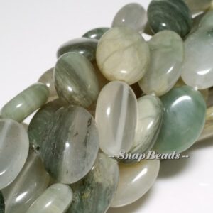 Mojito Green Rutile Quartz Gemstone Oval 14x10mm Loose Beads 15.8inch Full Strand (10230982-64)