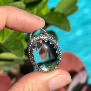 Black Rutile Quartz Phantom Pendant – Unique & One-of-a-Kind