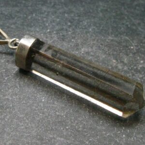 Fine Rutilated Quartz Crystal Silver Pendant From Brazil - 2.0" - 6.64 Grams