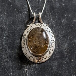 Rutilated Quartz Pendant, Golden Rutilated Quartz, Quartz Pendant, Statement Pendant, Quartz Pendant, Golden Quartz, Unique Pendants