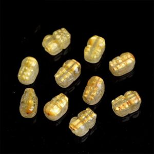 Natural Rutilated Quartz Brave Troops Pendants, Rutilated Quartz Brave Troops Spacer Beads Accessorise For Handmade Jewelry,2 Pendants