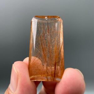 Natural Copper Rutilated Quartz Pendant: Reiki Healing Crystal
