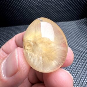 Natural Golden Rutilated Quartz,Tibetan Himalayan High Altitude Pear Shape Hair Crystal Pendant,Chakra crystal,Reiki Healing Crystal Pendant