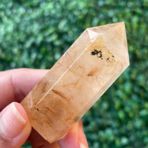 Rutilated Quartz Crystal Tower: Polished Gemstone Point 27.33g Rutilated Quartz Crystal Tower: Polished Gemstone Point 27.33g