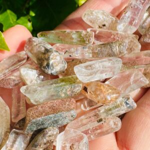 Garden Quartz Crystal Point 2-4cm Wire Wrap Crystal Natural Clear Quartz Rutilated Quartz Moss Quartz Fairy Stone Gift Fairies Wand Spell Uk Garden Quartz Crystal Point 2-4cm Wire Wrap Crystal Natural Clear Quartz Rutilated Quartz Moss Quartz Fairy Stone Gift Fairies Wand Spell Uk
