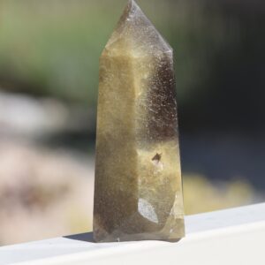 Large Rutilated Quartz Tower (some Chips) Large Rutilated Quartz Tower (some Chips)