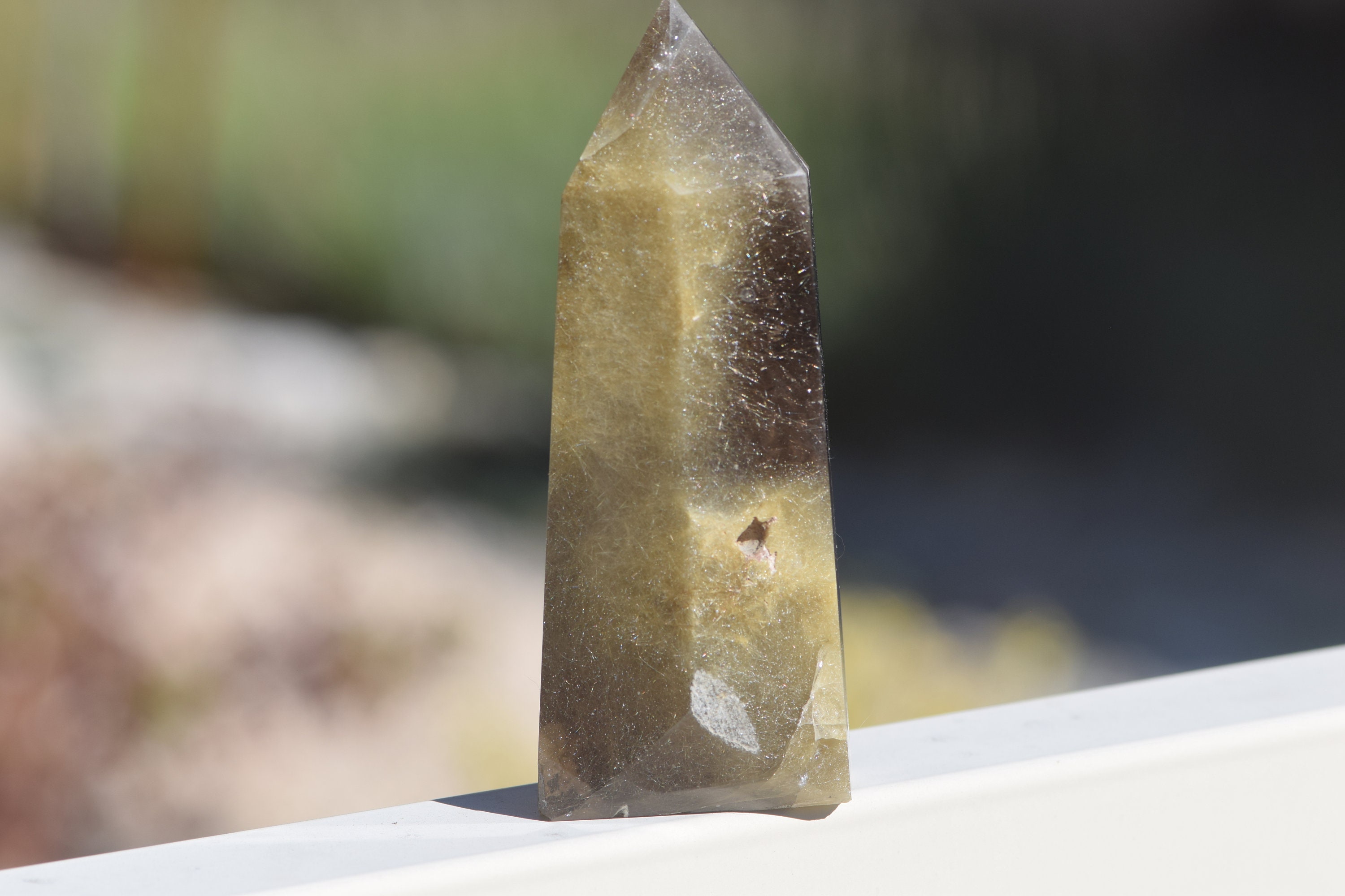 Large Rutilated Quartz Tower (some Chips)