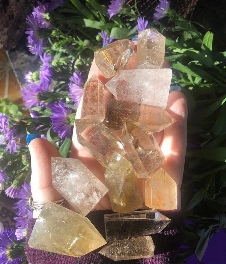 Rutilated Quartz Point, Rutilated Point, Qty. 1