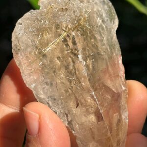 Rare Natural Raw Rutile Quartz Double Terminated Double Sided Crystal Point/Golden Rutilated Needles Energy Crystal/Reiki/Meditation-62 g Rare Natural Raw Rutile Quartz Double Terminated Double Sided Crystal Point/Golden Rutilated Needles Energy Crystal/Reiki/Meditation-62 g