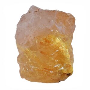 Raw Golden Rutilated Quartz, Angel Hair Gemstone (48 Cts, 30x22x15 Mm)