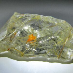 Golden Rutile Quartz Raw Crystal Piece. 53.10 Crts