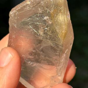Natural Raw Rutile Quartz Record-keeper Double Terminated Double Sided Crystal/Golden Rutilated Needles Energy Crystal/Reiki/Meditation-41 g