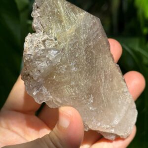 Natural Raw Rutile Quartz Record-keeper Double Terminated Double Sided Crystal/Golden Rutilated Needles Energy Crystal/Reiki/Meditation-149g