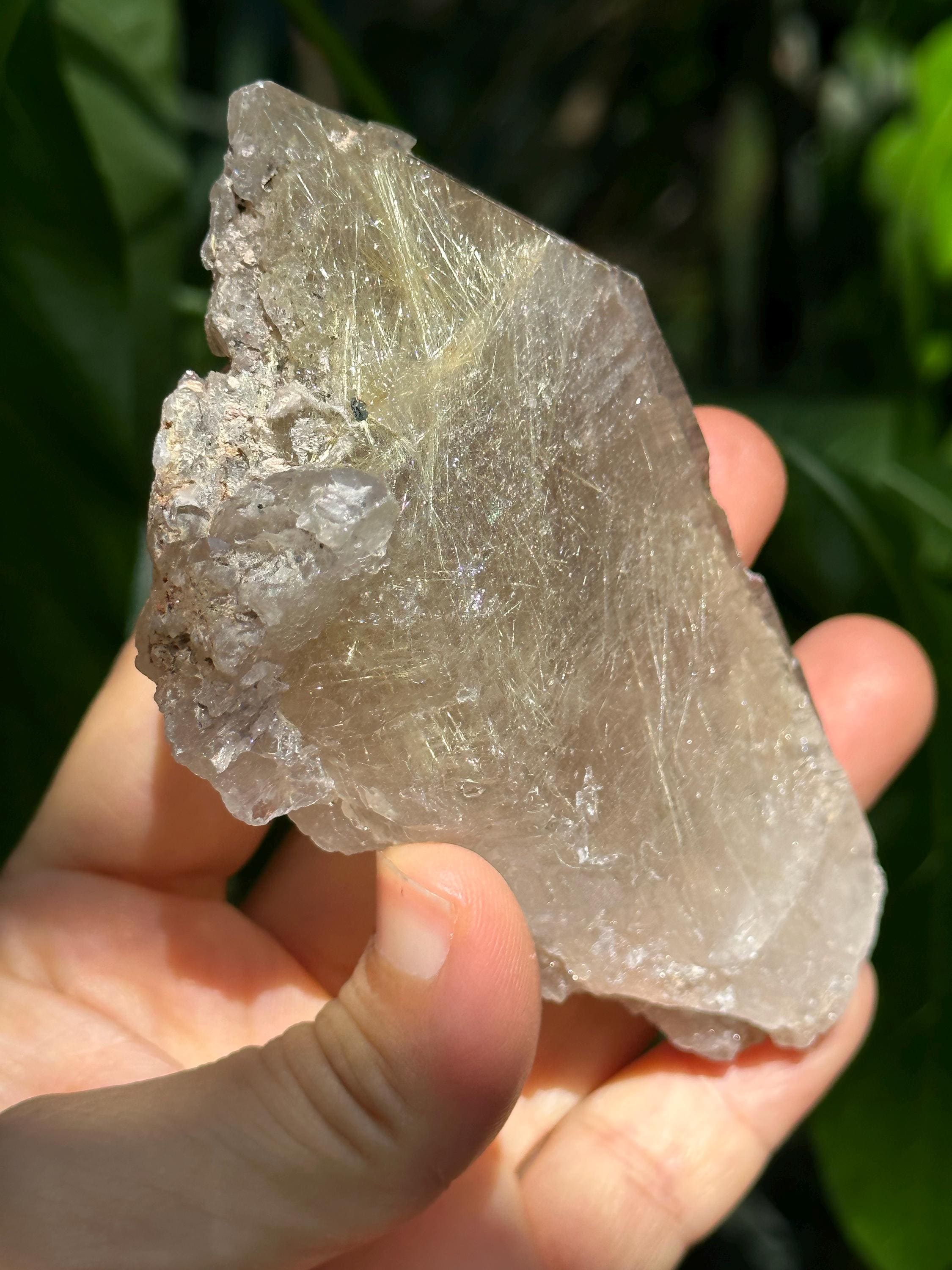 Natural Raw Rutile Quartz Record-keeper Double Terminated Double Sided Crystal/golden Rutilated Needles Energy Crystal/reiki/meditation-149g