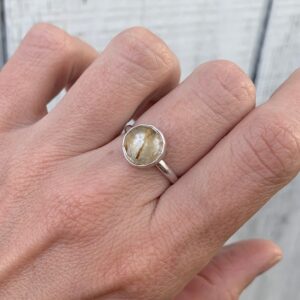Elegant Sparkly Golden Faceted Rutilated Quartz Solitaire Ring | Engagement Ring | Gifts For Her | Golden Needles Quartz Ring