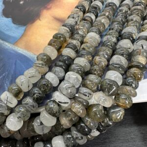 Super Completely Fascinating Smooth Handcut Rutilated Quartz rondelles 8MM approx