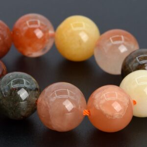 9-10MM Multicolor Rutilated Quartz Beads Grade AAA Genuine Natural Gemstone Half Strand Round Loose Beads 7.5"Bulk Lot Options(107341h-2351)