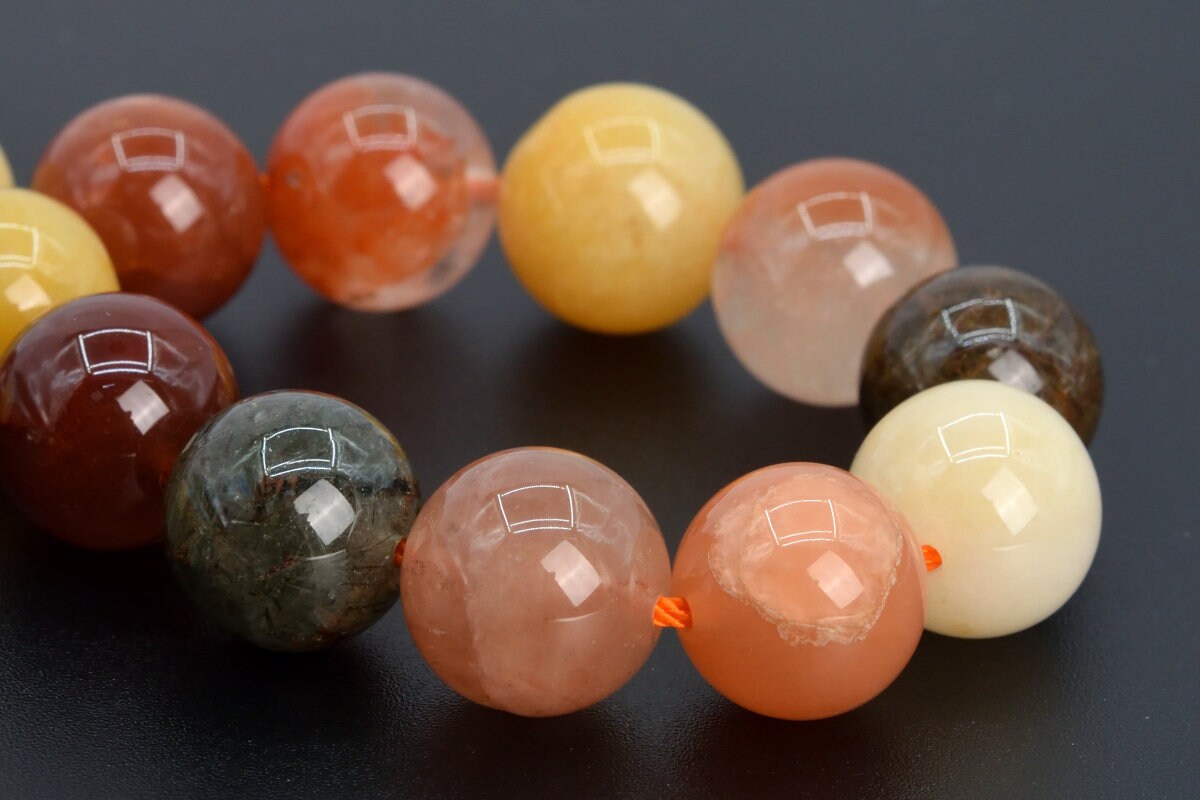 9-10mm Multicolor Rutilated Quartz Beads Grade Aaa Genuine Natural Gemstone Half Strand Round Loose Beads 7.5"bulk Lot Options(107341h-2351)