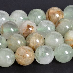 Green Rutilated Quartz Beads Genuine Natural Grade Aaa Gemstone Round Loose Beads 6mm 8mm 10mm Bulk Lot Options