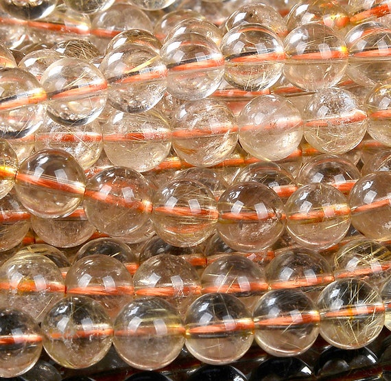 Natural Golden Rutilated Quartz Gemstone Grade Aaa Round 4mm 5mm 6mm 7mm 8mm 9mm Loose Beads Bulk Lot 1,2,6,12 And 50 (d250) Natural Golden Rutilated Quartz Gemstone Grade Aaa Round 4mm 5mm 6mm 7mm 8mm 9mm Loose Beads Bulk Lot 1,2,6,12 And 50 (d250)
