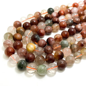 Natural Red Rutilated Quartz Beads, High Quality Grade Aaa Red Rutile Quartz Smooth Polished Round Sphere 6mm 8mm 10mm Gemstone - Rn136