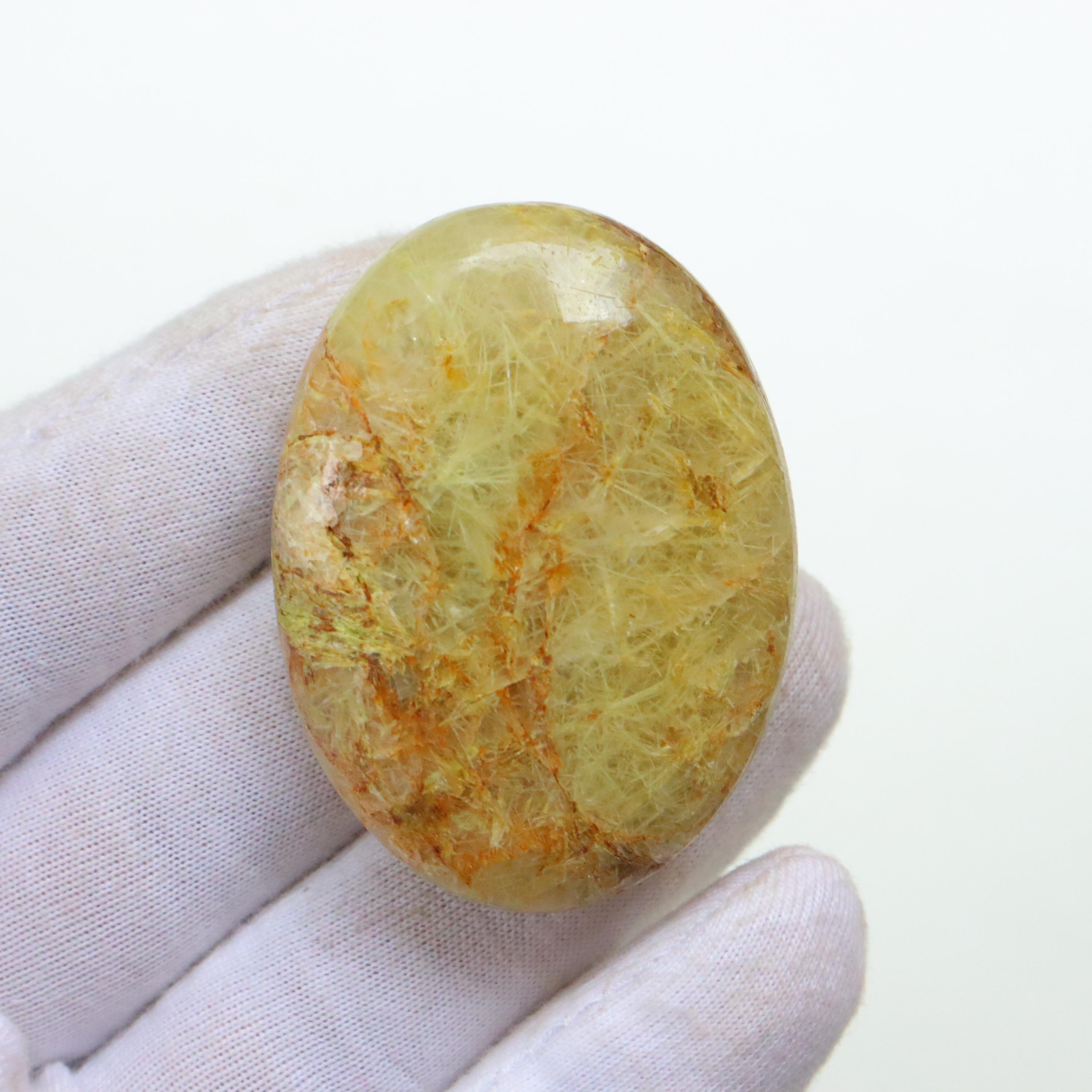Golden Rutilated Quartz Palmstone