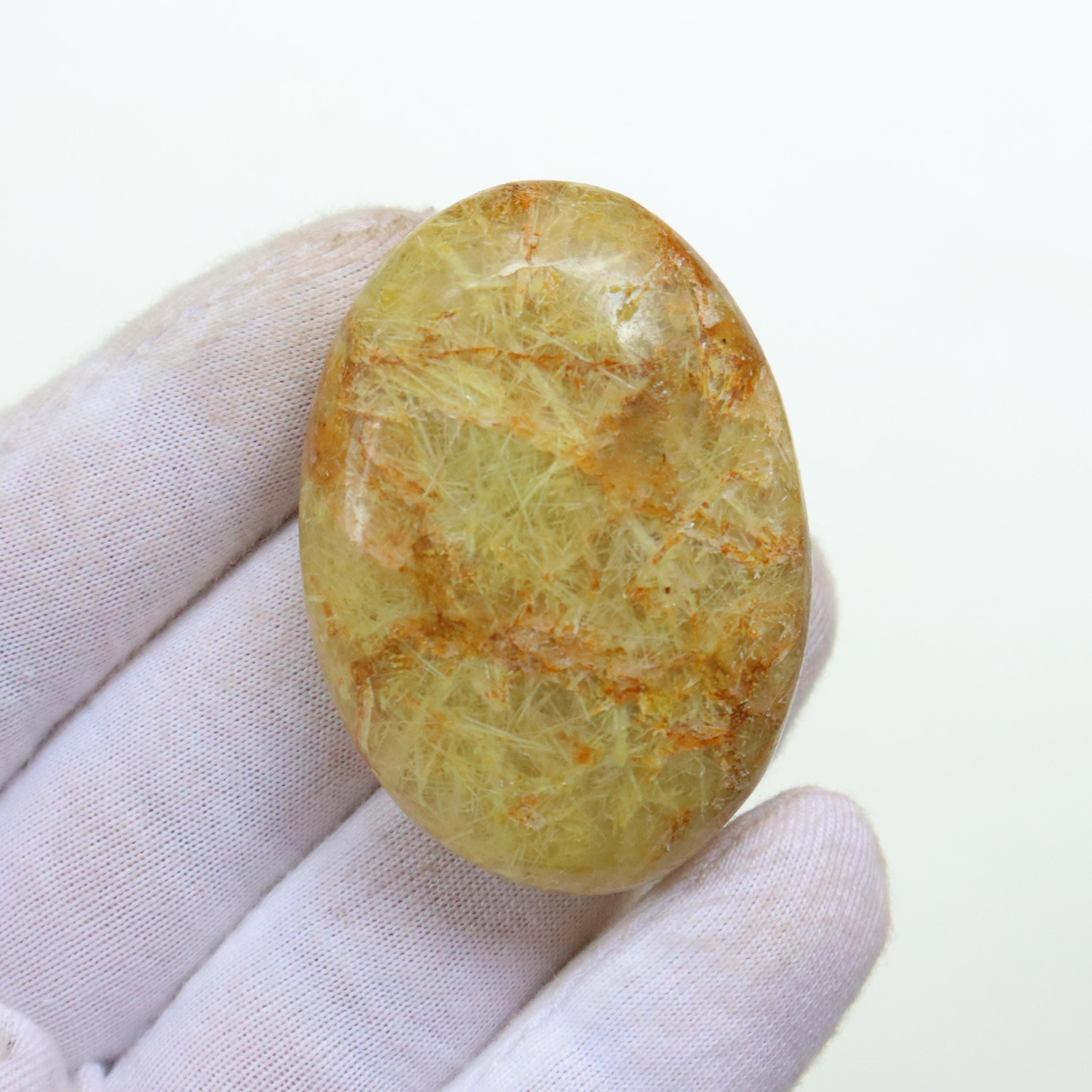 Golden Rutilated Quartz Palmstone
