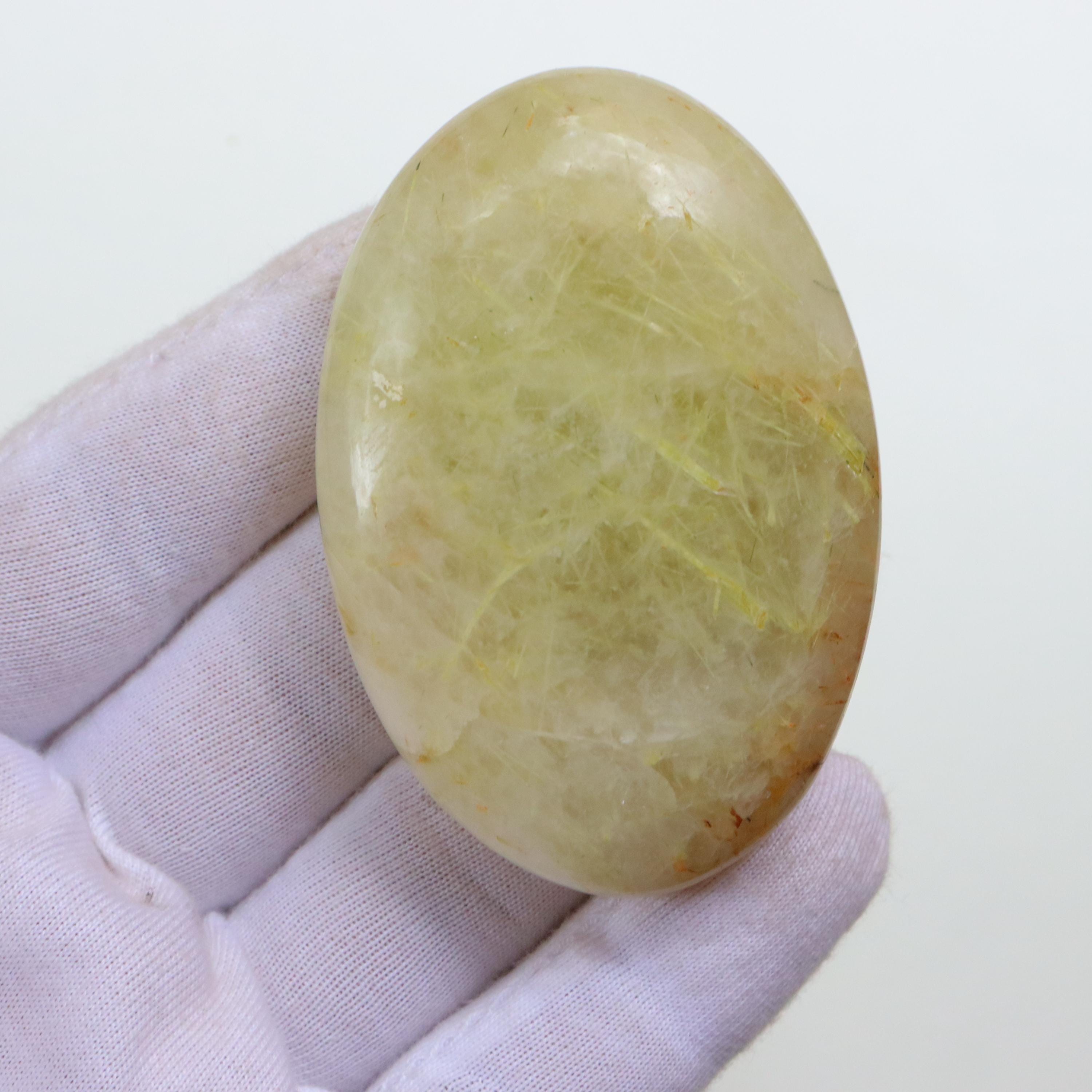Golden Rutilated Quartz Palmstone