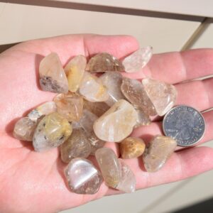 Lot Of 100 Grams Rutilated Quartz Pebbles