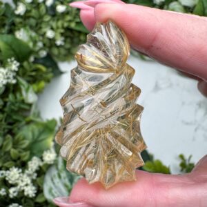 Rutilated Quartz Rr Barbosa | 27g | - #1 (polished Clear Crystal Carving, All Chakras, Manifestation)
